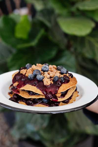 Blueberry Coffee Cake Pancake