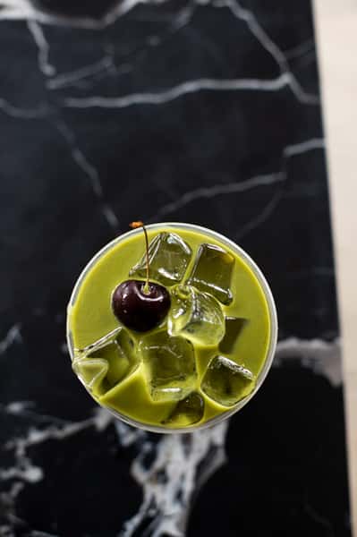 Black Cherry Vanilla Matcha Latte