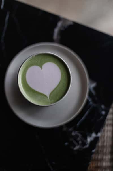 Strawberry Basil Matcha Latte