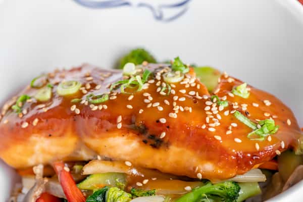 Miso Glazed Salmon Rice Bowl