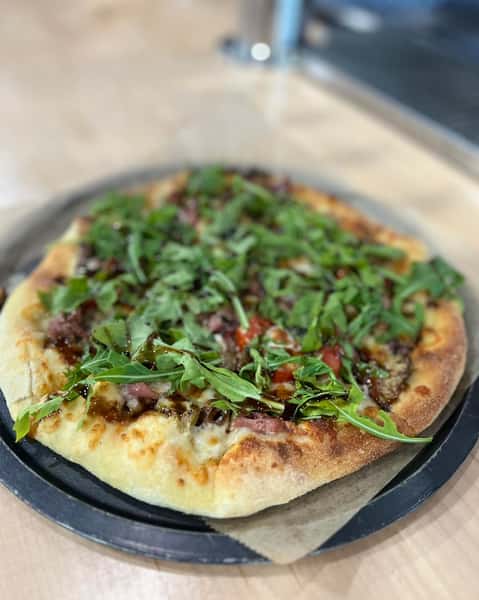 Crispy Prosciutto & Olives Pizza