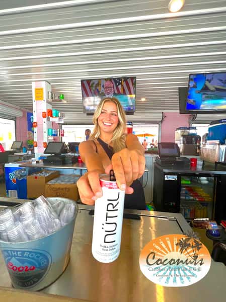 Girl holding beer