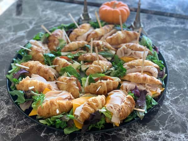 Mini Croissants Sandwiches Catering Rendez Vous French Bakery and Cafe French Restaurant