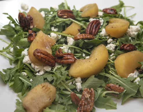 Roasted Apple and Goat Cheese Salad