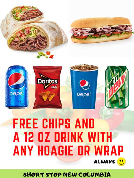 free chips and drink