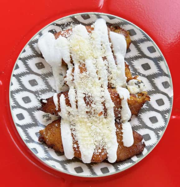 Sweet Plantains with Mexican Crema