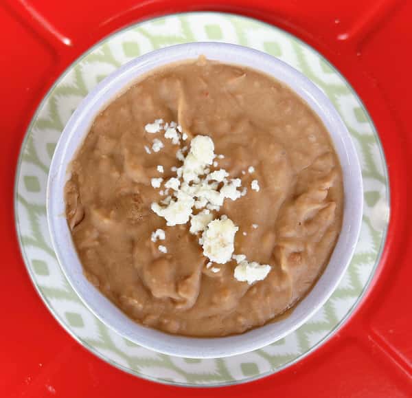 Refried Beans with Queso Fresco