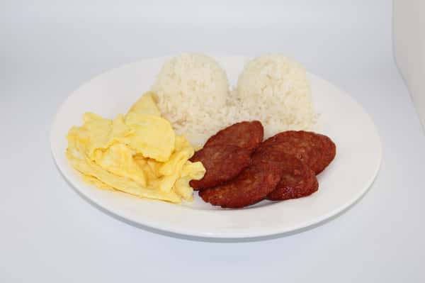 Portuguese Sausage, Eggs & Rice