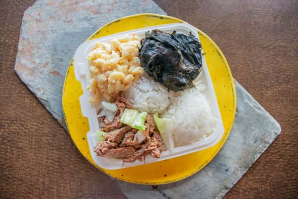 Kailua pork and Lau Lau plate
