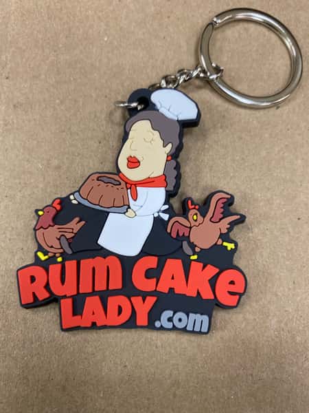 Free Rum Cake Lady Logo Keychain