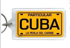 Cuba License Plate Keychain