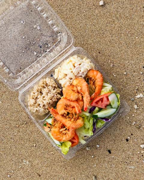 fresh salad with shrimp
