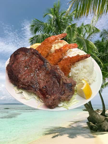 NY Steak and Shrimp Plate