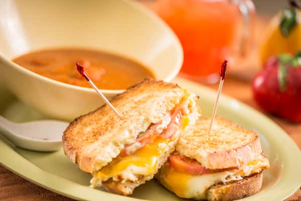 Grilled Cheese Sandwich with Tomato Soup