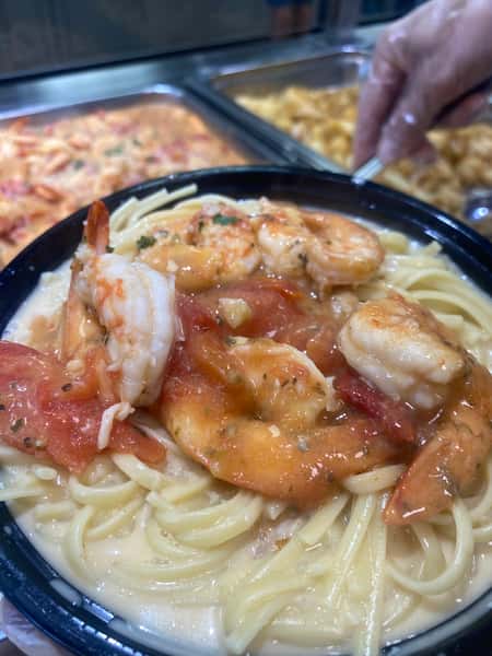 Shrimp Scampi with Linguine in Clam Sauce (Friday Special)