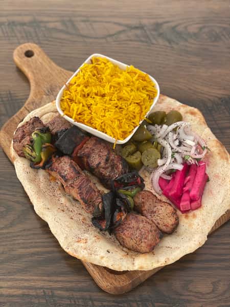 Veal Kebab Plate, (Tikka) - Menu - Zad Mediterranean Cuisine