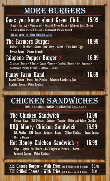 More Burgers and CHicken Sandwiches