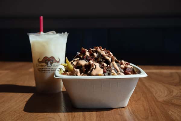 mushroom onion bacon fries