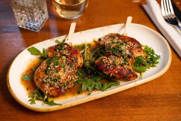 Garlic Parm Chicken Skewers