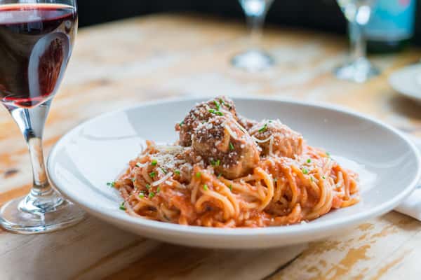 Spaghetti and Mama DeCarli's Meatballs
