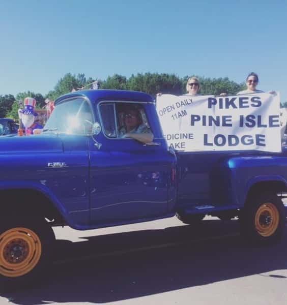 Pike's Pine Isle Lodge truck.