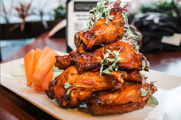stack of hot wings