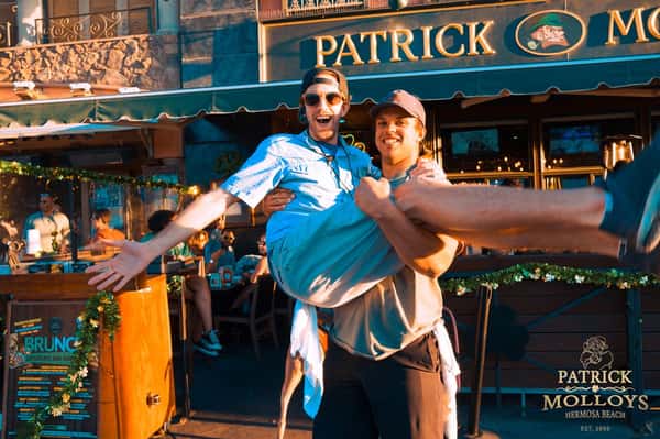 men having fun outside