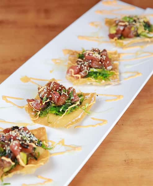 Ahi Poke Wontons