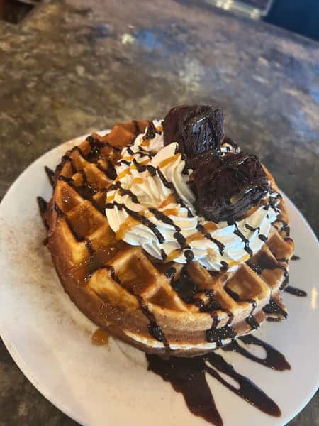 Choc brow waffle