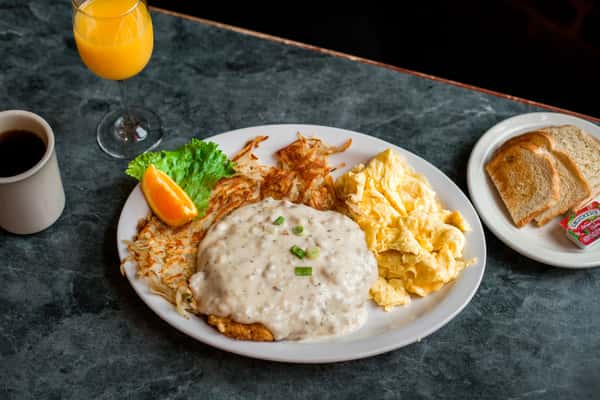 Country Fried Steak & Eggs*