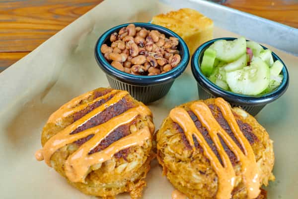 2 Crab Cakes & Fried Green Tomatoes
