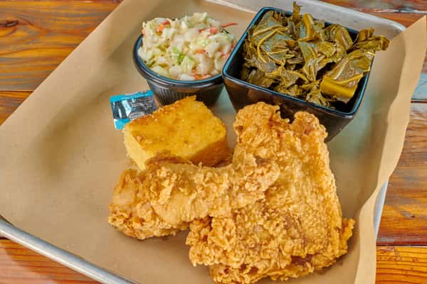 Dark Two Piece Fried Chicken