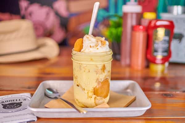 Made in house with fresh bananas and vanilla wafers