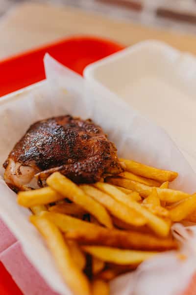 Kids Rotisserie Chicken and Fries (leg or thigh)