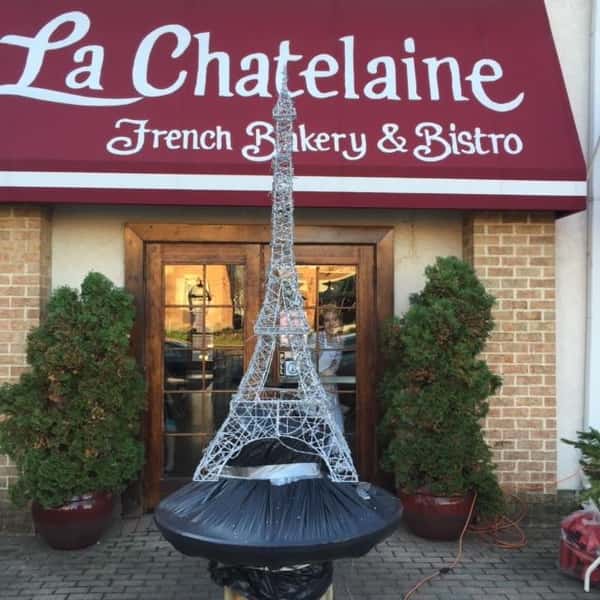 display of eifel tower outside