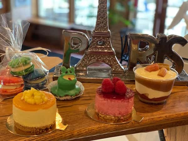 french decor with an assortment of pastries