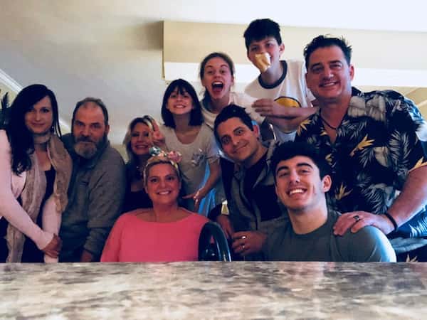 Family posing for picture