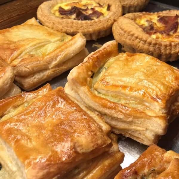 Assorted baked puff pastries