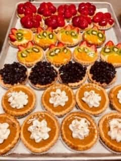 assortment of pastries on a tray