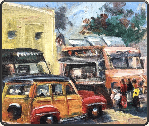painting of cars