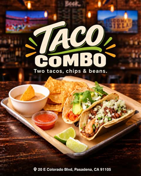 Something new just landed on the menu 🌮

Meet the Taco Combo - two tacos, chips, and beans.

📍20 E Colorado Blvd, Pasadena, CA 91105

#kingsrowgastropub #taco #newmenu #pasadena #tacocombo