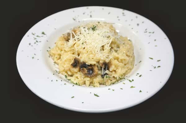 Lunch Risotto Parmesan and Mushrooms