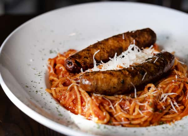 spaghetti and sausage