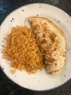Quesadilla + Rice