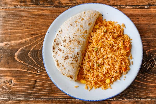 Quesadilla + Rice