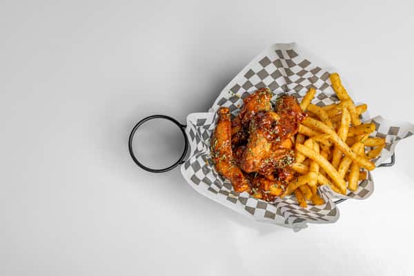 HH Wings (6) and Fries