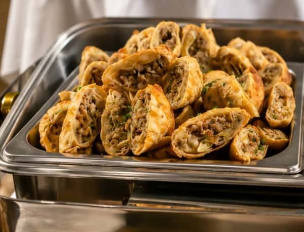 Duck Confit Eggrolls with Pepperjelly