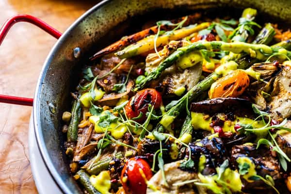 Paella de Setas y Verduras