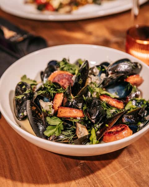 Mussels and Sausage