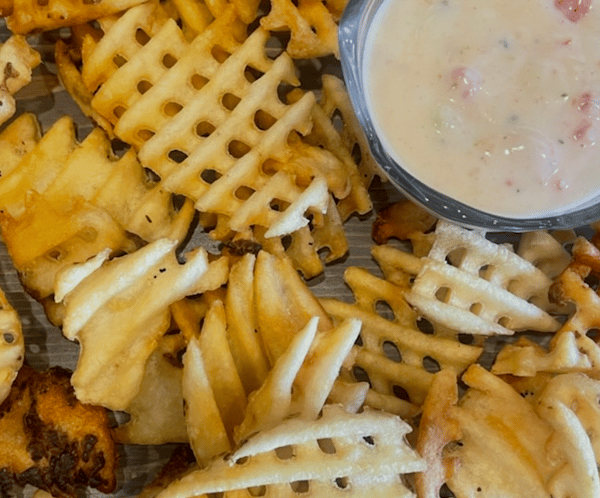 Waffle Fries with Queso